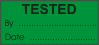 Tested adhesive label, green