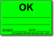 OK adhesive label, green