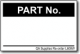 Part No. adhesive label, white