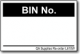 Bin No. adhesive label, white