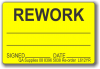 REWORK adhesive label, yellow, removable