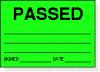 Passed adhesive label L304